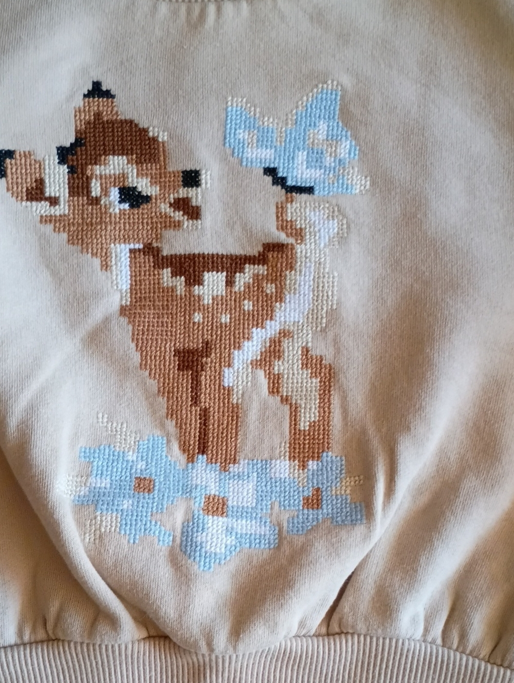 Zara Disney Bambi Cropped Sweatshirt